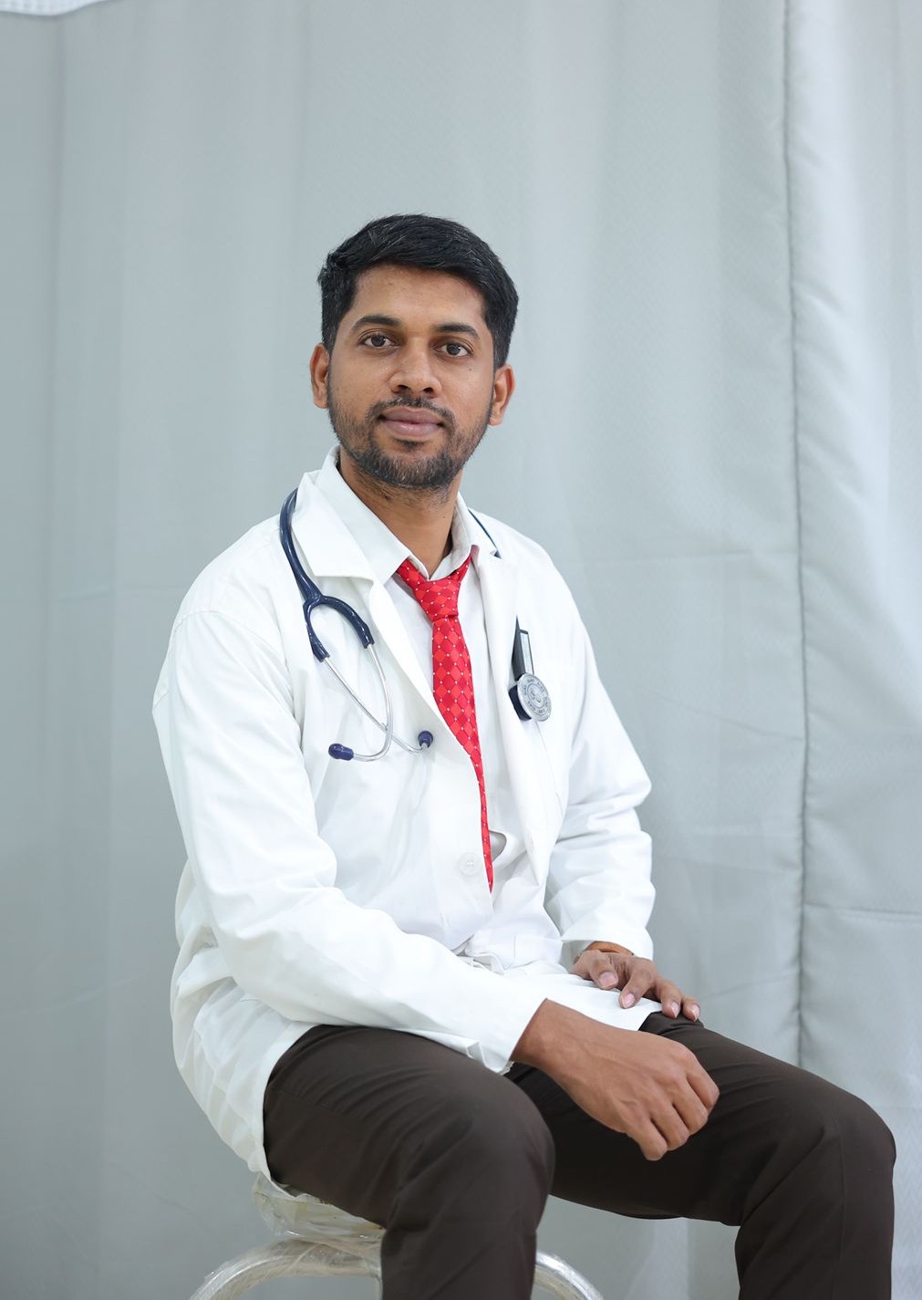 Dr. D. Raghuvaran in his consulting room